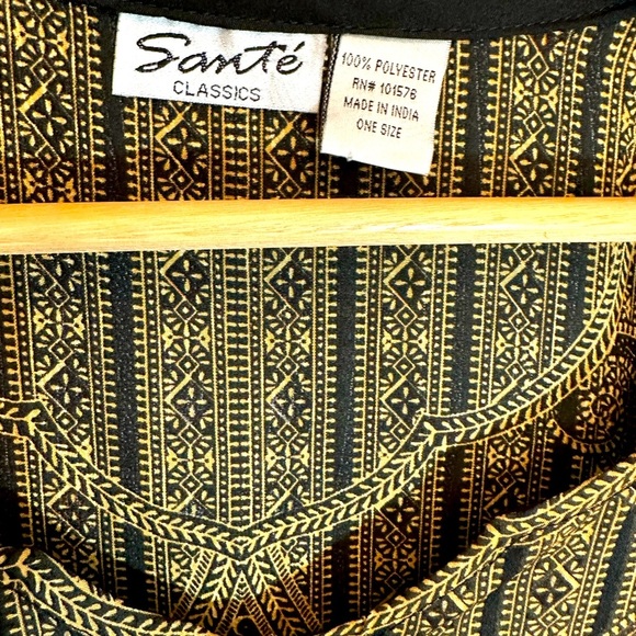 Sante Classic Womens Mumu Kaftan Maxi Dress One Size Summer Vacation 1970’s Boho - Picture 5 of 10